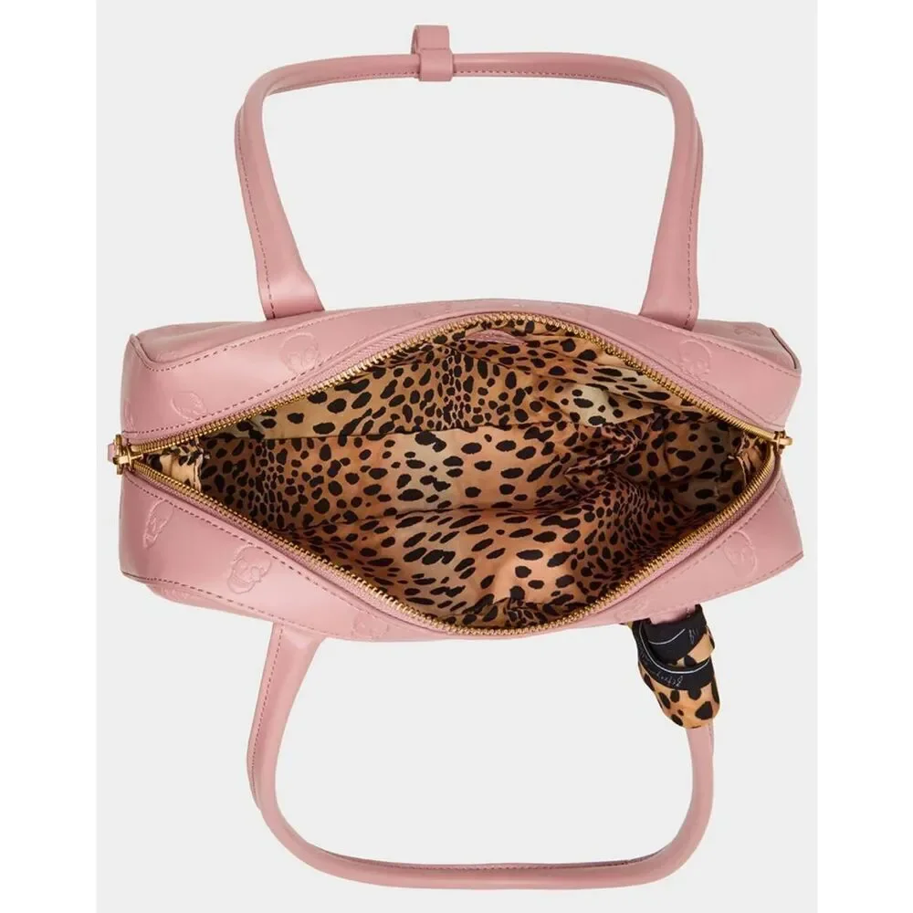NWT~BETSEY JOHNSON Skullicious Shoulder Bag Purse in Blush Pink~$98 Tags~ - Picture 4 of 8